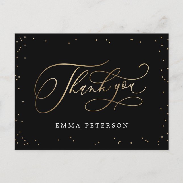 Postal Agradable graduación de COLOR EDITABLE Gracias (Anverso)