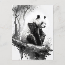 Postal Agradable, guapo, amable oso Panda