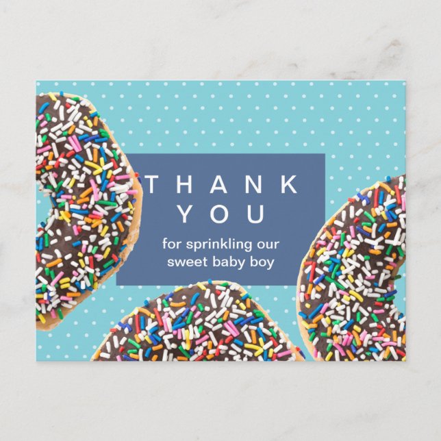 Postal Agradece en la Fiesta de Sprinkle Your Baby (Anverso)
