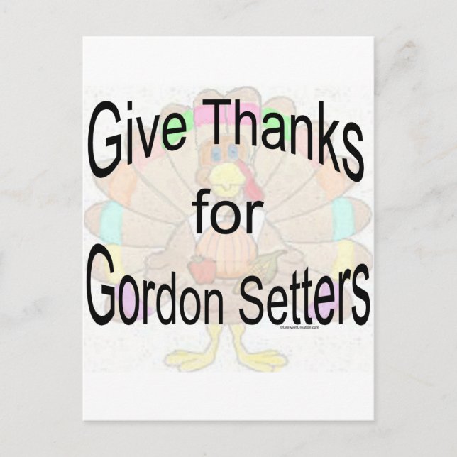 Postal Agradecer a Gordon Setters (Anverso)