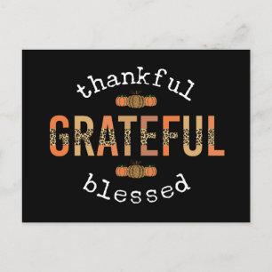 Postal Agradecido Agradecida Bendecida Impresión Leopardo