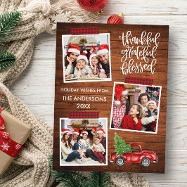 Postal Agradecido Agradecida Bendita Cinta de Plaid de Ca