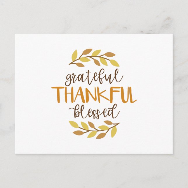 Postal Agradecido Agradecido Bendito (Anverso)