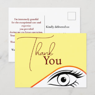 Postal Agradecido con el cirujano ocular visionario