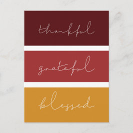 Postal Agradecidos agradecimientos al moderno Día de Acci