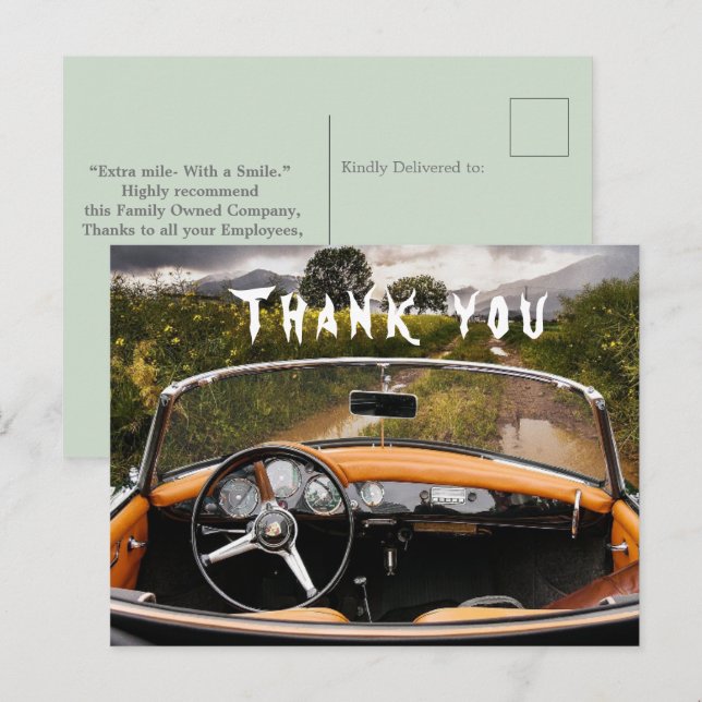 Postal Agradeciendo  (Anverso / Reverso)