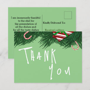 Postal Agradeciendo por un restaurante 