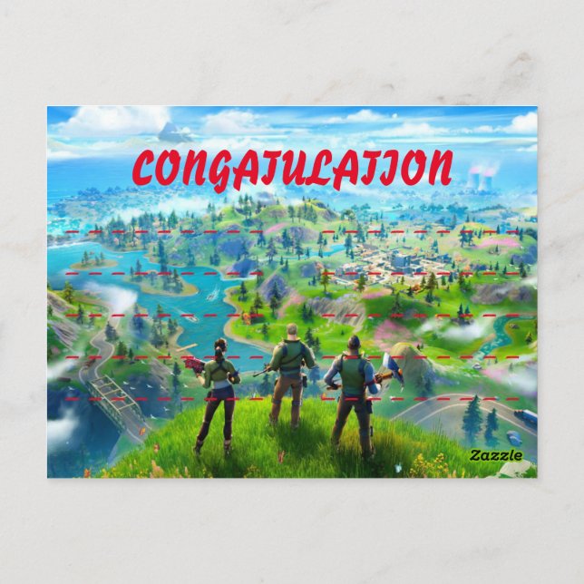Postal Agradecimiento a Fornite (Reverso)
