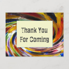 Postal Agradecimiento a Invitado Bright Tie-Dye Remolino