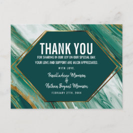 Postal Agradecimiento a Marble por resumen de oro verde e
