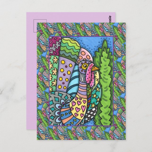 POSTAL AGRADECIMIENTO A TURQUÍA, OBSERVADORES DE PATCHWOR (Anverso / Reverso)