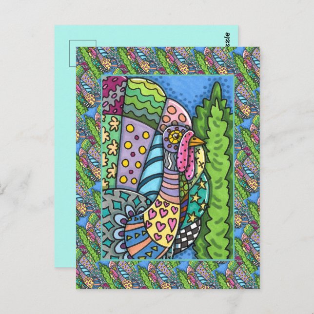 POSTAL AGRADECIMIENTO A TURQUÍA, OBSERVADORES DE PATCHWOR (Anverso / Reverso)