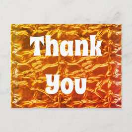 Postal Agradecimiento abstracto naranja brillante Gracias