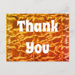 Postal Agradecimiento abstracto naranja brillante gracias