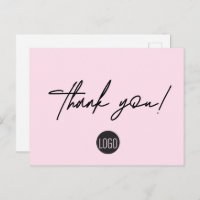 Agradecimiento al cliente empresarial rosa con let