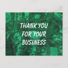 Postal Agradecimiento al cliente Mármol verde Gracias