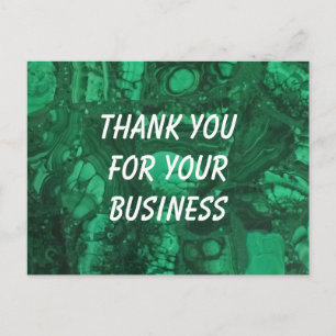 Postal Agradecimiento al cliente Mármol verde Gracias