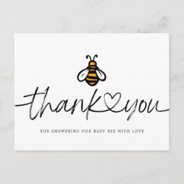 Postal Agradecimiento de Baby Shower de Abeja de Miel Mod