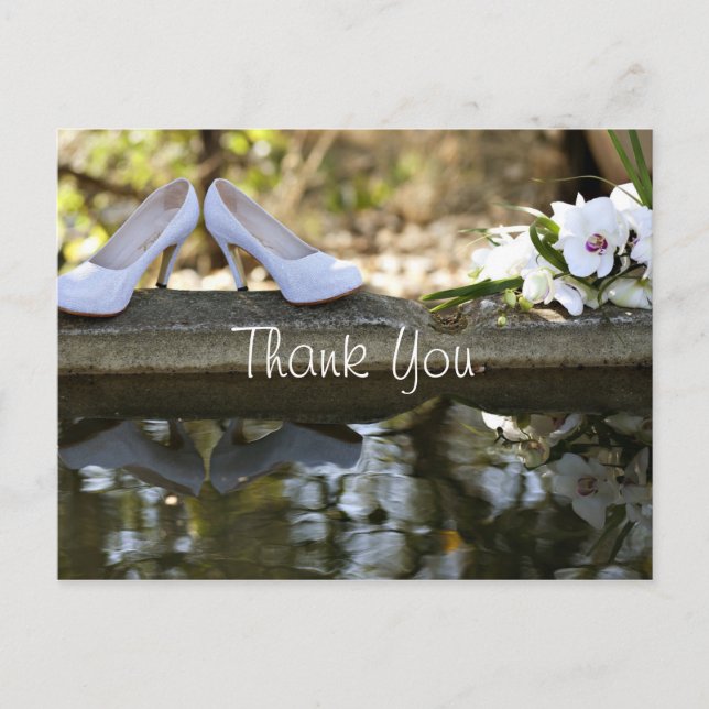 Postal Agradecimiento de Boda Blanco (Anverso)