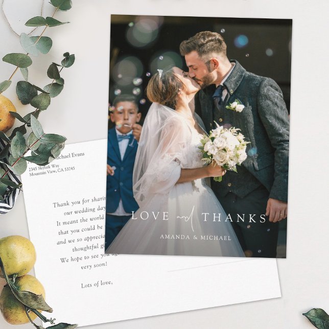 Postal Agradecimiento de Boda con Foto Personalizada (Subido por el creador)