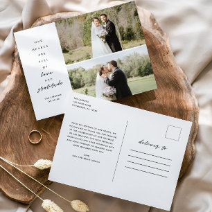 Postal Agradecimiento de boda de amor y gratitud