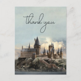 Postal Agradecimiento de boda del castillo de Hogwarts de