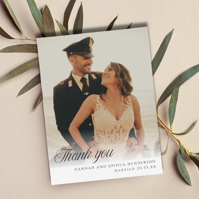 Postal Agradecimiento de Boda Elegante (Subido por el creador)