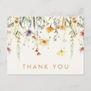 Postal Agradecimiento de Despedida de Soltera con Flores 