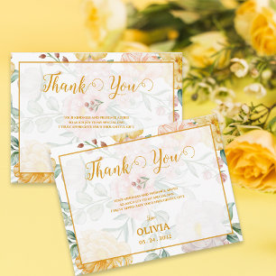 Postal Agradecimiento de Despedida de Soltera Floral Amar