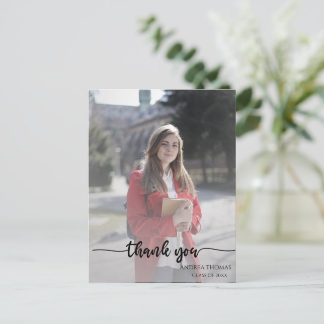 Postal Agradecimiento de graduación (Anverso de pie)