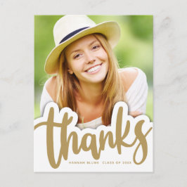 Postal Agradecimiento de graduación | Diseño a mano sobre