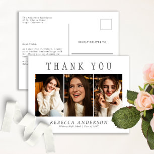 Postal Agradecimiento de graduación minimalista personali