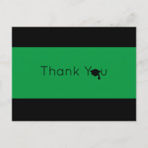 Agradecimiento de graduación negro verde negrita