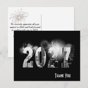 Postal Agradecimiento empresarial de Chicago Año Nuevo 20