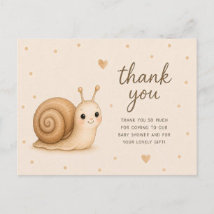 Postal Agradecimiento para Baby Shower de Caracolito
