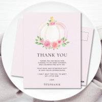 Agradecimiento para Baby Shower de Niña de Otoño c