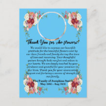 Agradecimiento por Flores en el Funeral después de