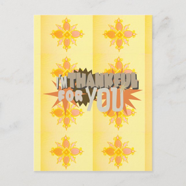 Postal Agradecimiento sincero: "Agradecimiento por ti" co (Anverso)