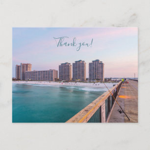 Postal Agradecimiento temprano de pesca en Navarre Beach 