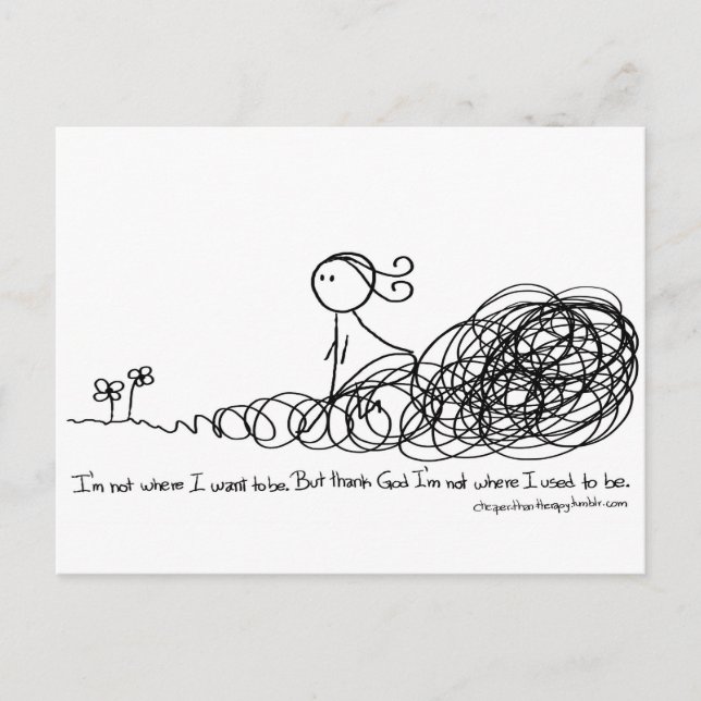 Postal Agradezca a dios que no soy donde era (Anverso)