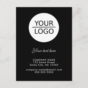 Postal Agrega tu Logo con Promoción de Texto Personalizad