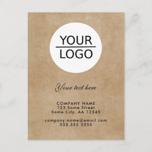 Postal Agrega tu logotipo con texto personalizado Promoci