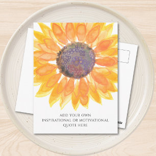 Postal Agrega Tu Propia Cita Inspiradora Girasol