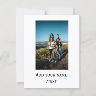 Postal agregar de forma simple texto de foto familia vaca
