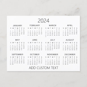 Postal agregar su propio texto personalizado Calendario 2