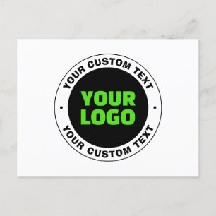 Postal Agregue su propio logotipo comercial o diseño carg