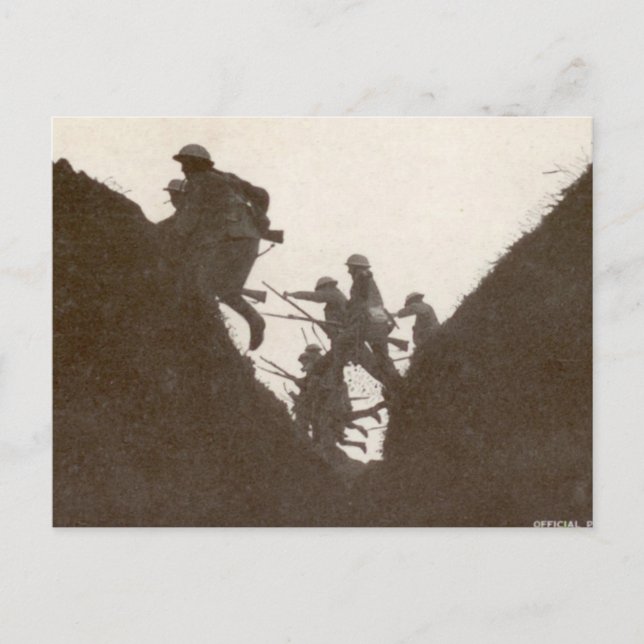 Postal Agresión de infantería británica (Anverso)