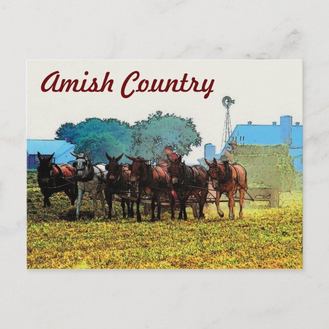 Postal agrícola de Amish (Anverso)