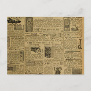 Postal Agricultor de pollo de periódico de publicidad de 