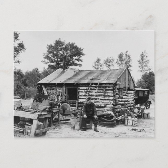 Postal Agricultor de tierras de corte, 1937 (Anverso)